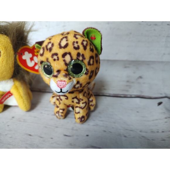 TY TEENIE BEANIE BOO'S LOUIE THE LION frostiness polar bear freckles cheetah - Picture 2 of 8